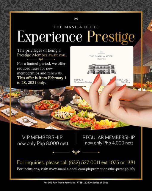 Promotions Archive The Manila Hotel