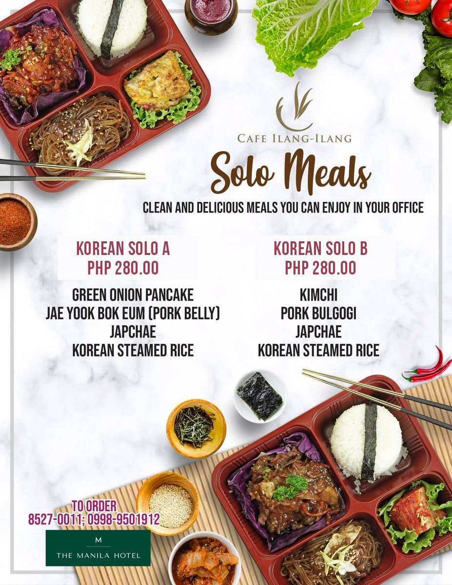 Order by phone The Manila Hotel