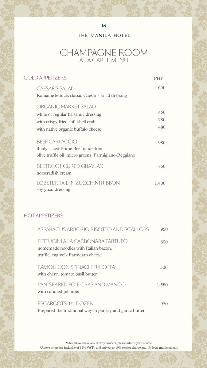 Champagne Room The Manila Hotel
